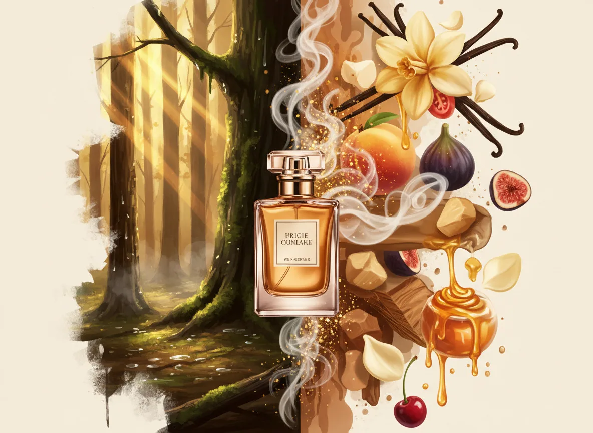 O Segredo das Fragrâncias que Misturam o Doce com o Amadeirado